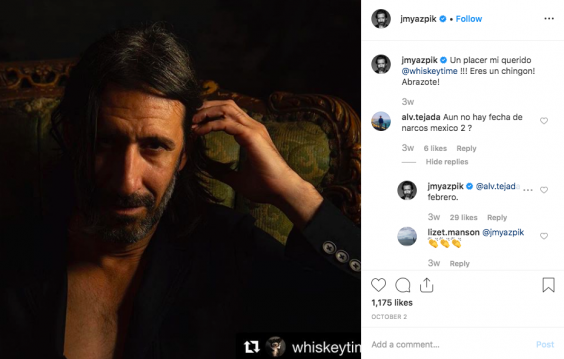 José Maria Yazpik seems to have revealed the return date of ‘Narcos: Mexico’ (Instagram)