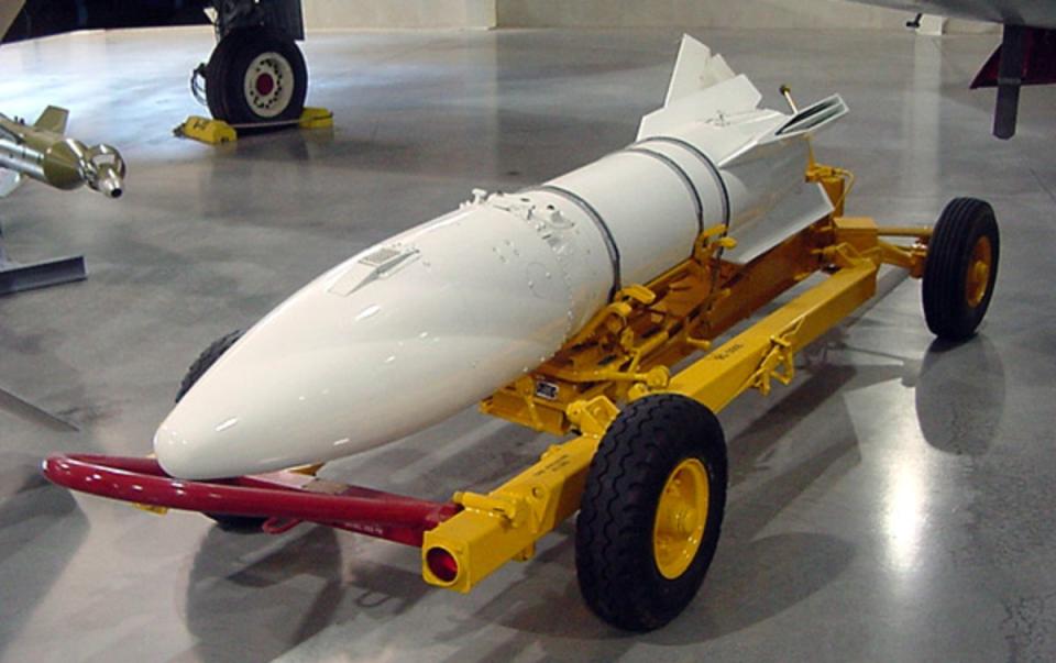 美國可能會在未來幾年部署更多戰略核武器。圖為美軍 AIR-2A 空射核武。   圖：翻攝自維基百科