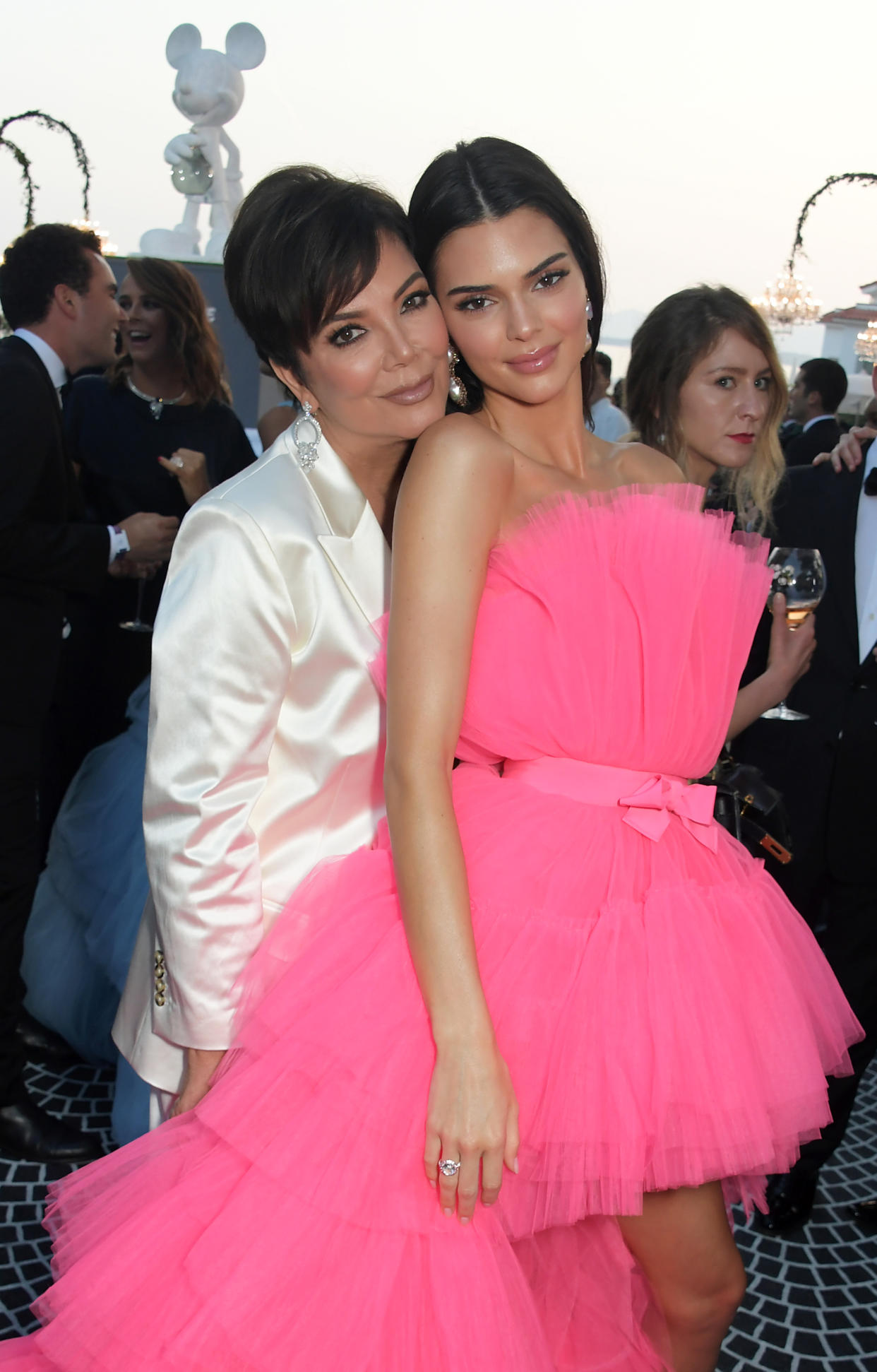 CAP D'ANTIBES, FRANCE - MAY 23:  Kris Jenner and Kendall Jenner attend the amfAR Cannes Gala 2019 at Hotel du Cap-Eden-Roc on May 23, 2019 in Cap d'Antibes, France.  (Photo by David M. Benett/Dave Benett/Getty Images for amfAR)