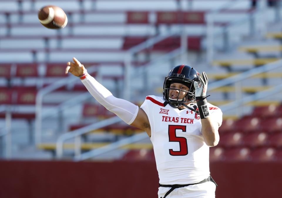 Texas Tech QB Patrick Mahomes has a tremendous arm but needs work. (AP)