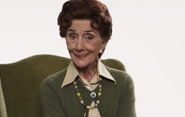 <b>Arrival</b><br><b>EastEnders - June Brown</b><br><b>Who’s she playing?</b> Who do you think? Dot Cotton of course<br><b>When’s she back?</b> Early January to help her family after a traumatic (No! Surely not!) Christmas.<br><b>Should we be excited?</b> The show has kept going without her, but blimey it’s been a long time without the beating heart of ‘EastEnders’.