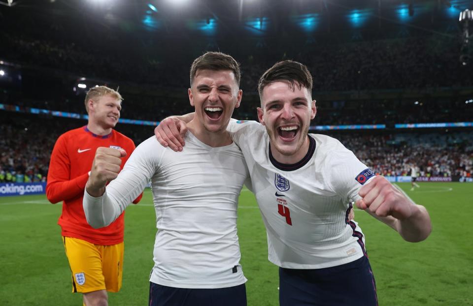 Mason Mount and Declan Rice were key for England during Euro 2020 (The FA via Getty Images)