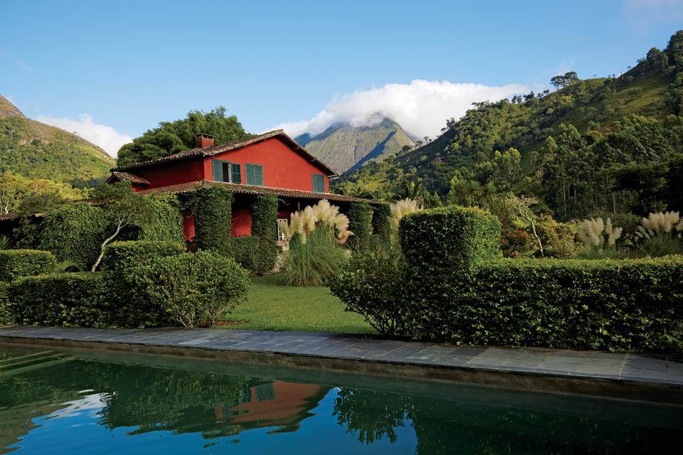 Brazilian-born Valentino brand ambassador Carlos Souza recharges at his home in the mountains outside Rio de Janeiro.