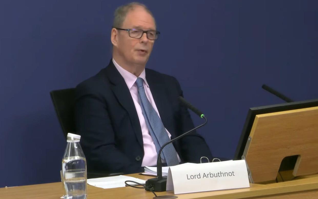 Lord Arbuthnot said the then Labour government was 'refusing to take the responsibilities'