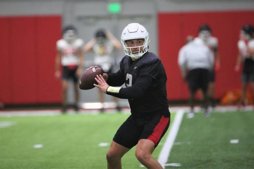 Ball State starting quarterback Layne Hatcher is playing for his fourth school and entering his sixth year of college football.