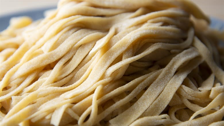Raw homemade pasta