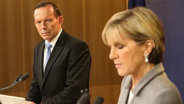 Claims have emerged that trust between Prime Minister Abbott and and his deputy broke down during a telling phone call before the motion to spill the leadership. Photo: Getty