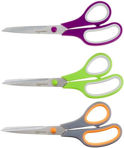 Canary Left Handed Office Scissors for Adult Japanese Stainless Steel Blade - Blue