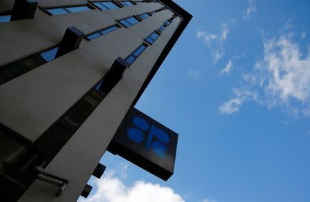 The logo of the Organization of the Petroleum Exporting Countries (OPEC) is seen at its headquarters in Vienna, Austria, March 21, 2016. REUTERS/Leonhard Foeger/File Photo