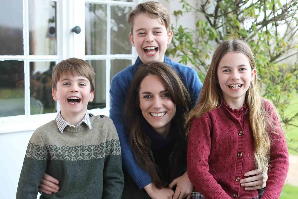 <p>The Prince and Princess of Wales/Instagram</p> Kate Middleton and her three children (L-R): Princes Louis, Prince George and Princess Charlotte