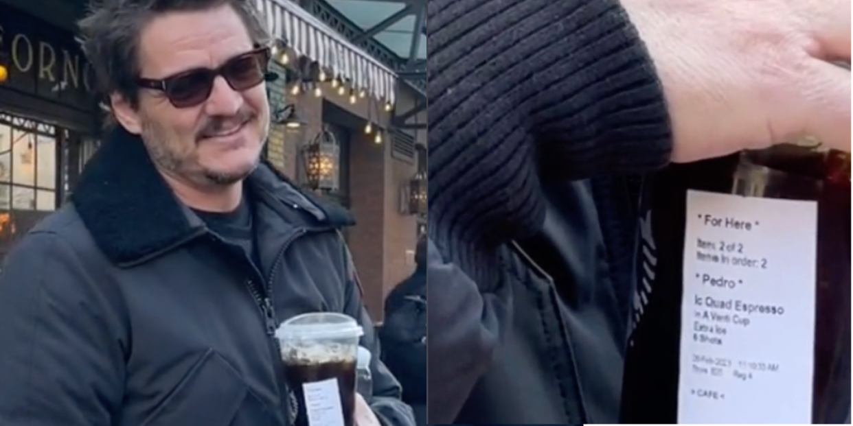 pedro pascal starbucks order