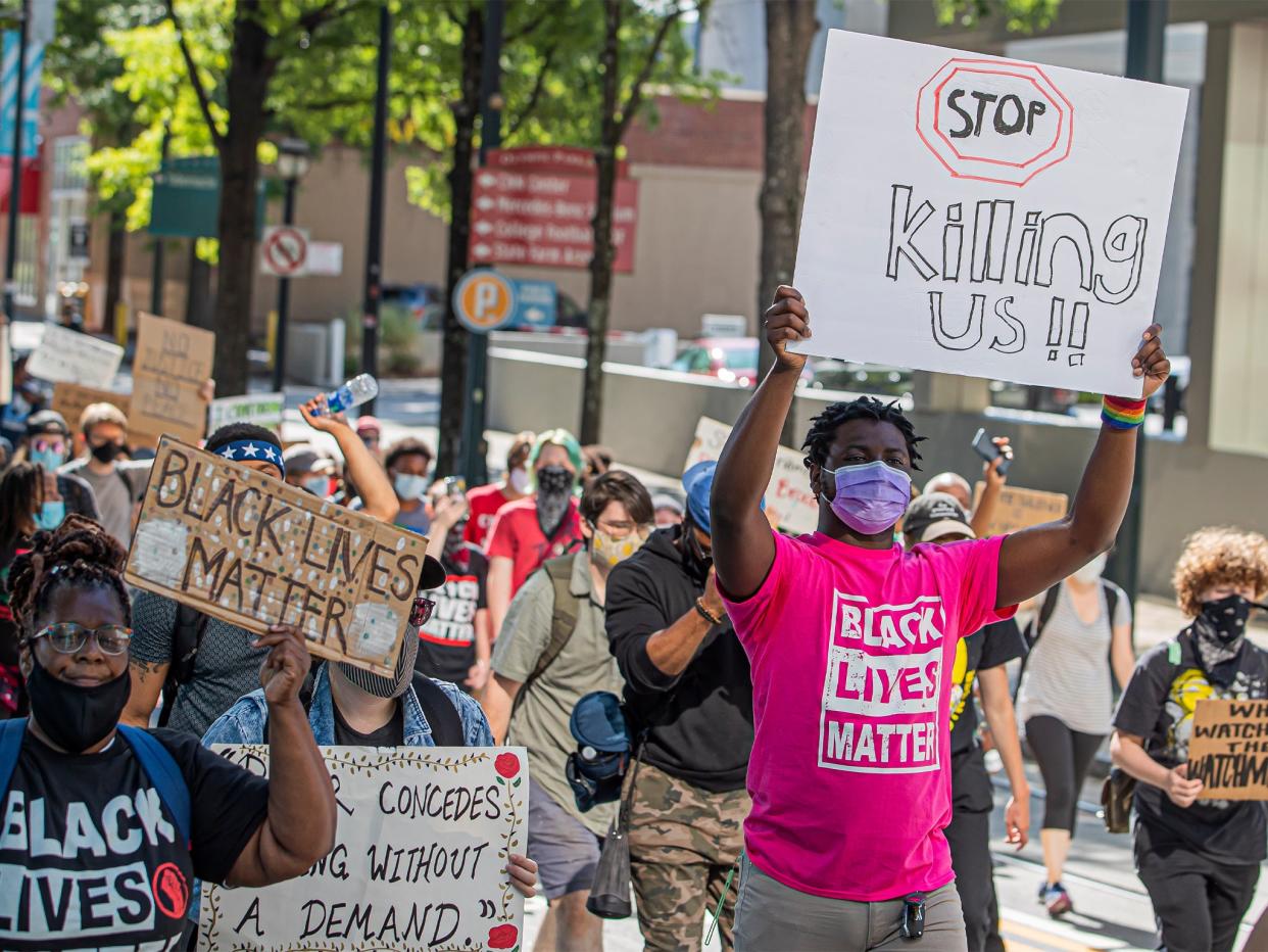 A Black Lives Matter demonstration.  (EPA)