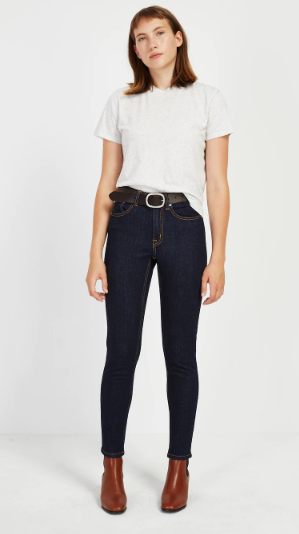 The Debbie High-Waisted Skinny Jean in Navy