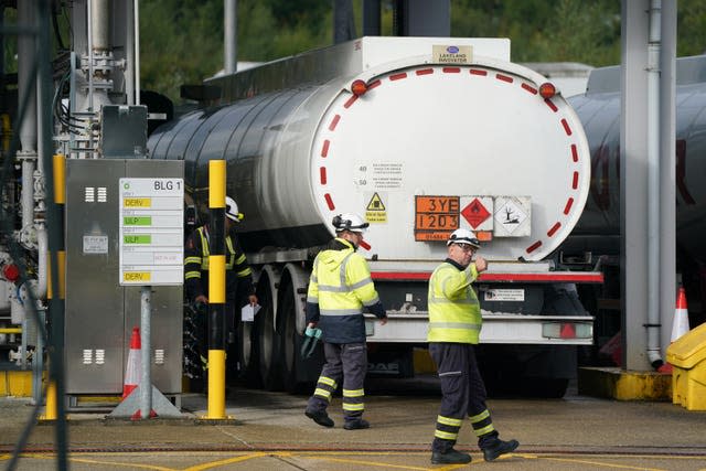 Workers at Buncefield oil depot