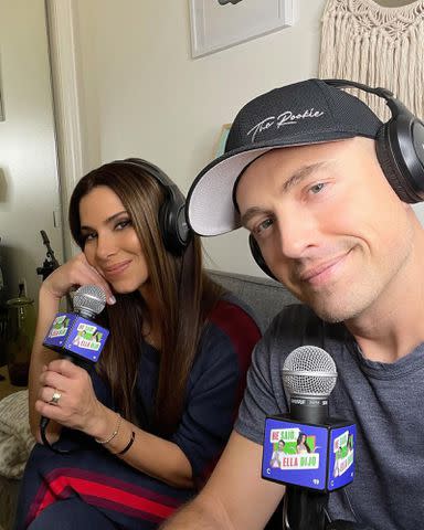 <p>Eric Winter Instagram</p> Roselyn Sánchez and Eric Winter co-hosting their podcast.
