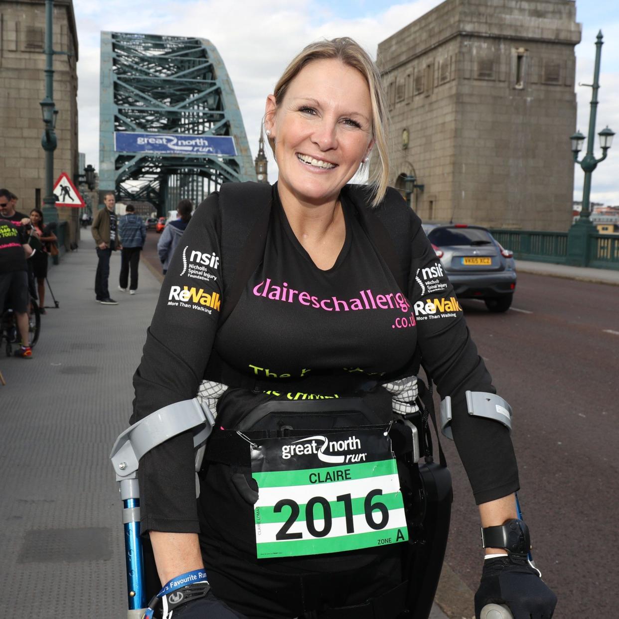 Claire Lomas completed the 2016 Great North Run