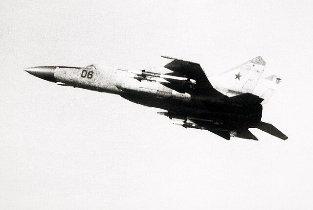 A Mig-25 Foxbat in flight