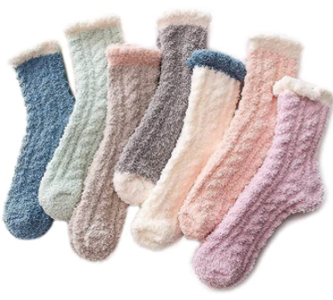 seven socks in multiple colors