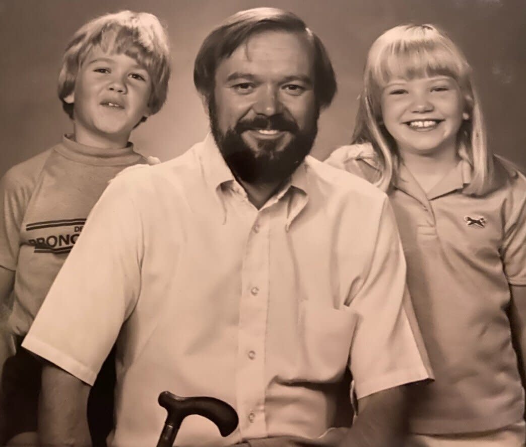 The author (left) with his dad and sister, Erika, in a photo for a 1983 Multiple Sclerosis READaTHON brochure (Photo: Courtesy of Graham Summerlee)