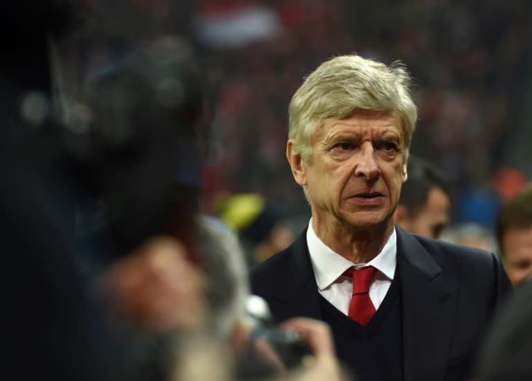 Arsenal's manager Arsene Wenger arrives at the stadium ahead of their UEFA Champions League round of 16 match against Bayern Munich, in Munich, on February 15, 2017