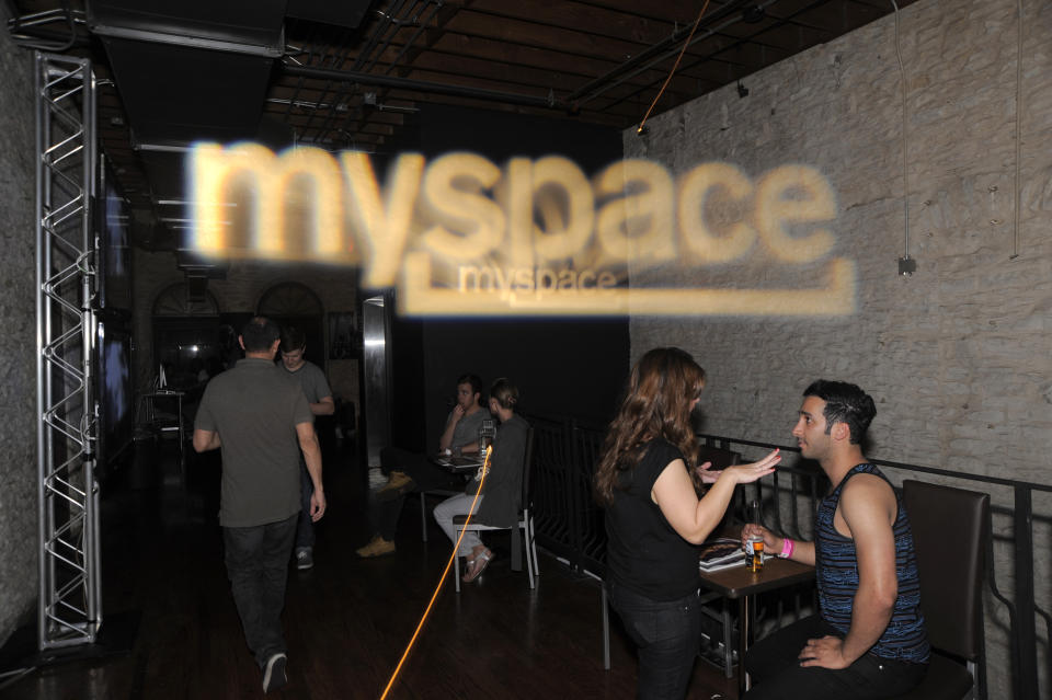 Patrons relax at the Myspace Lounge during South by Southwest  in Austin, Texas, on Friday night, March 16, 2012. (Jack Dempsey/AP Images for Myspace)