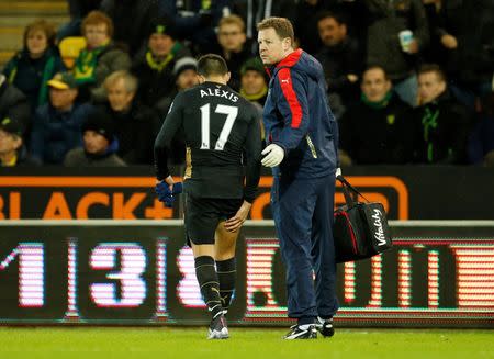 Arsenal's Alexis Sanchez goes off injured against NorwichAction Images via Reuters / Andrew BoyersLivepic