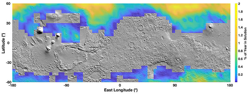 The researchers believe any brine on Mars won't support life (USRA) 