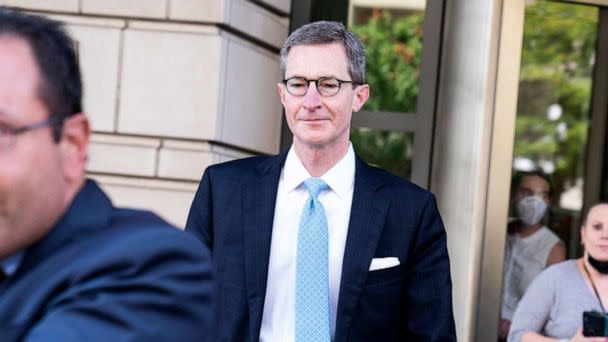 PHOTO: FILE - Former deputy White House counsel Pat Philbin departs from E. Barrett Prettyman United States Courthouse after appearing before a grand jury, Sept. 2, 2022 in Washington. (Sarah Silbiger/Getty Images, FILE)