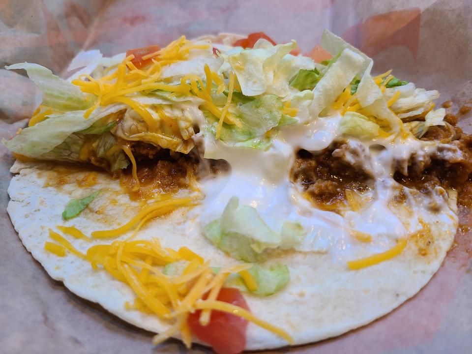 soft taco supreme from taco bell opened up