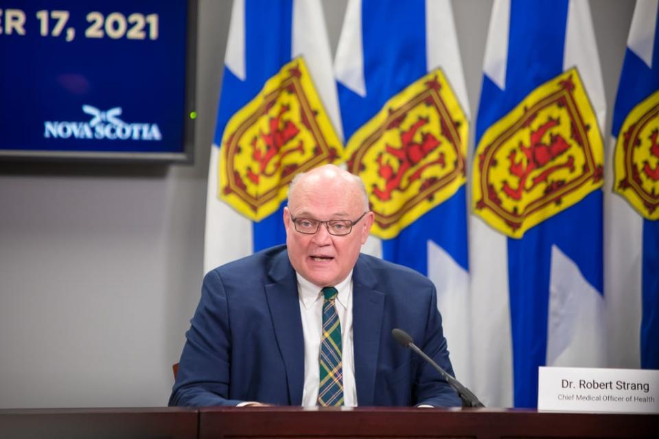 The province's chief medical officer of health, Dr. Robert Strang, speaks at a news conference on Nov. 17.