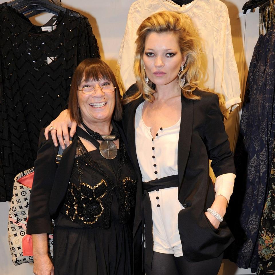 Hilary Alexander and Kate Moss at the Topshop Brompton Road store opening in May 2010 - Richard Young/Shutterstock