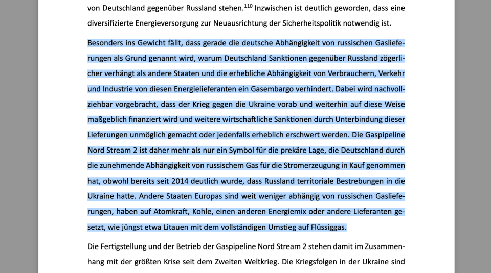 Auszug aus dem Gutachten vor der Überarbeitung - Copyright: Screenshot