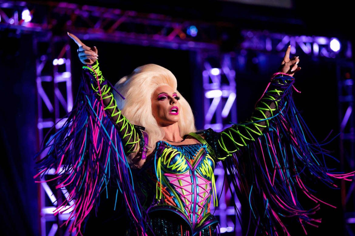 <div class="inline-image__caption"><p>Alyssa Edwards, of RuPaul's Drag Race, performed at DraggieLand in 2021.</p></div> <div class="inline-image__credit">Joey Ward/Aggieland Yearbook</div>