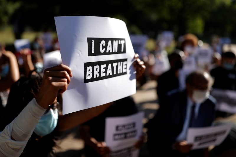 Protest against the death of George Floyd, in Paris