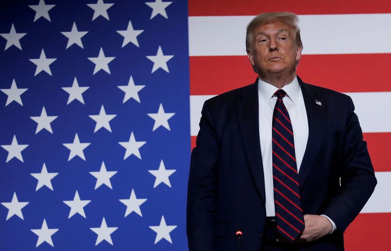 FILE PHOTO: U.S. President Trump visits American Red Cross National Headquarters in Washington