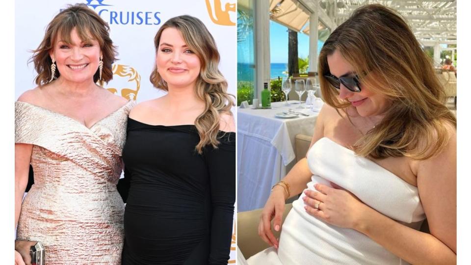 A split image of Lorraine Kelly and her daughter Rosie