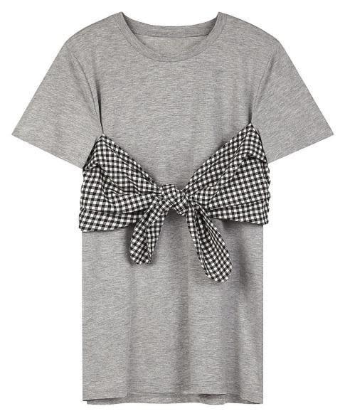 ASOS T-shirt with gingham print bandeau, £16 (asos.com)