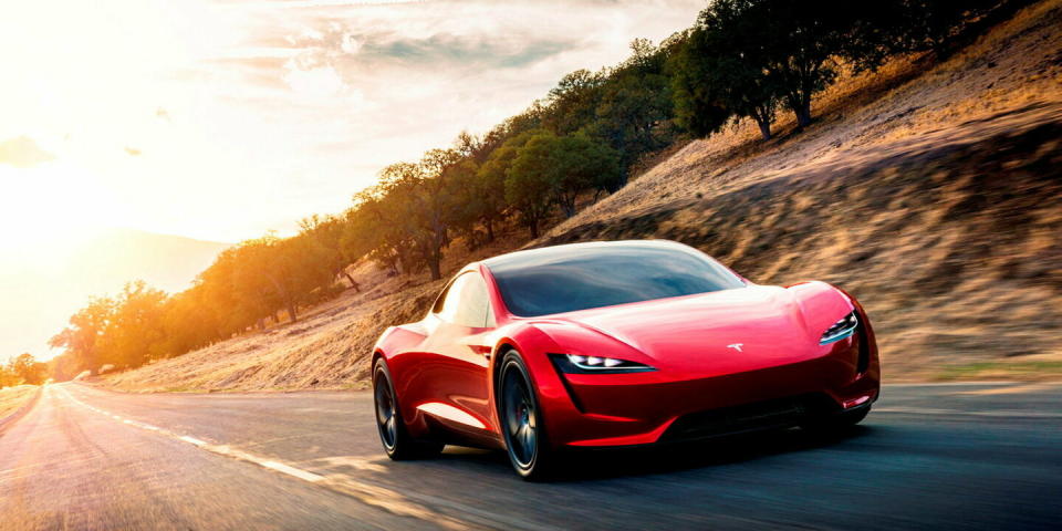 La Tesla Roadster, un bolide-fusée promis pour la fin de l’année. - Credit: