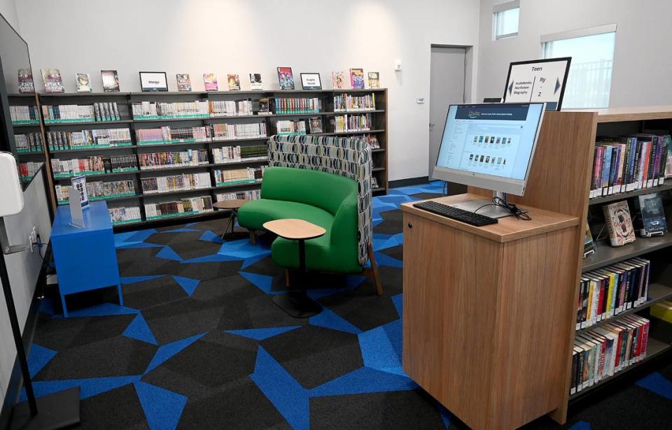 The Lakewood Ranch Library at 16410 Rangeland Parkway will open Friday, Jan. 12, 2024. The county’s newest library houses a youth/young adult area with gaming and a homework/study area. Tiffany Tompkins/ttompkins@bradenton.com