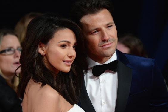 Keegan with her husband, ‘Towie’ star Mark Wright (Getty)