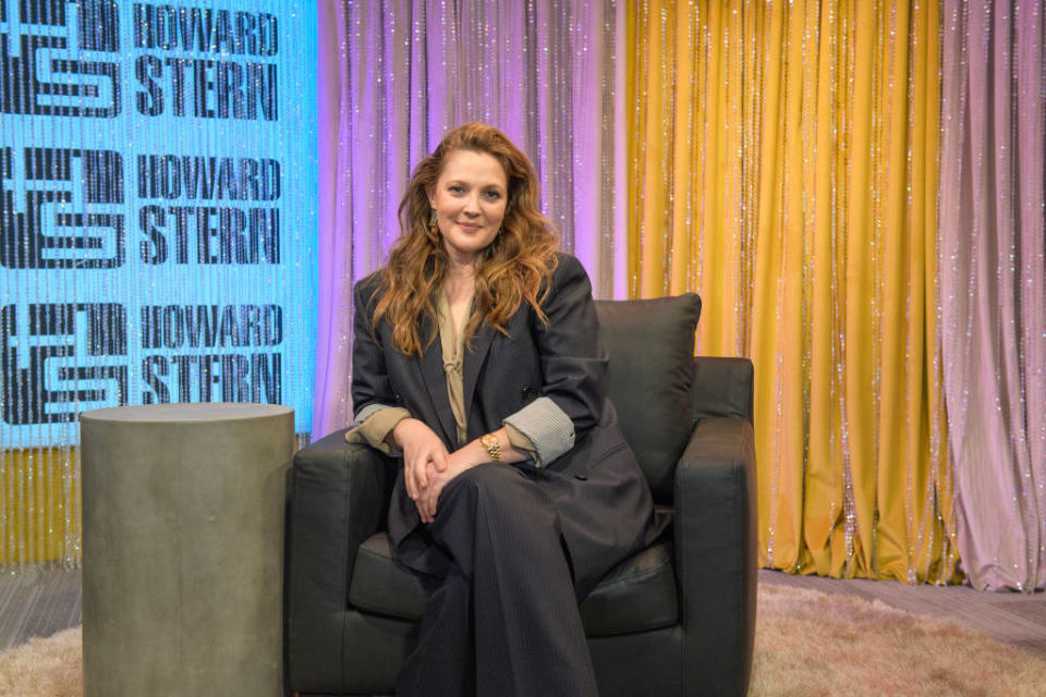 Drew Barrymore visits SiriusXM’s ‘The Howard Stern Show’. Photo by Noam Galai/Getty Images for SiriusXM