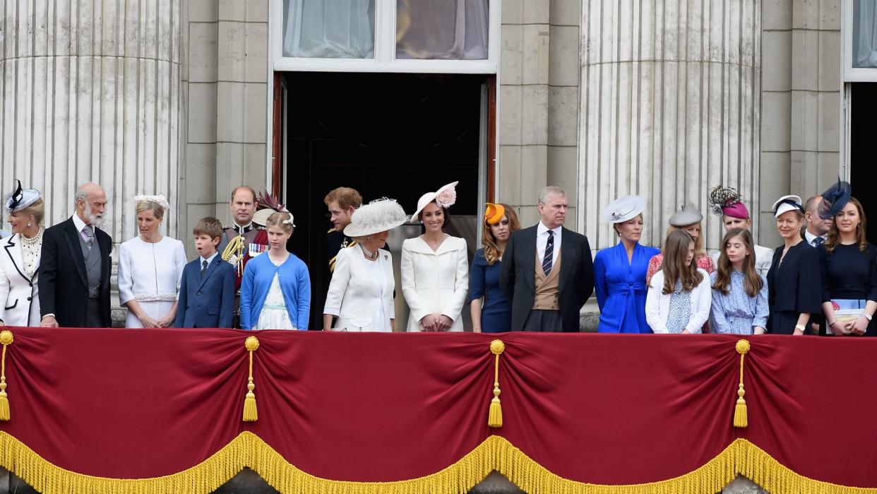 The royal family gathered on the balcony for Trooping the Colour in 2016