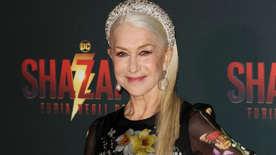 Helen Mirren with long shiny hair