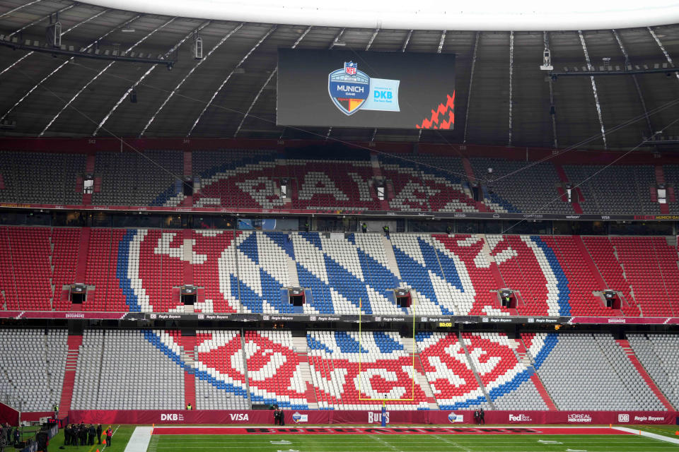 Großer Auftritt trotz leerer Ränge: Die Allianz-Arena des FC Bayern München (Bild: Kirby Lee-USA TODAY Sports)