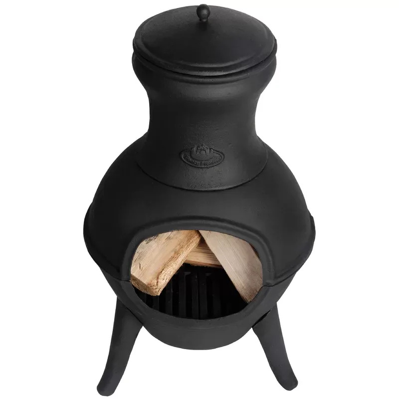 Cast Iron Wood Burning Chiminea (Photo: Wayfair)