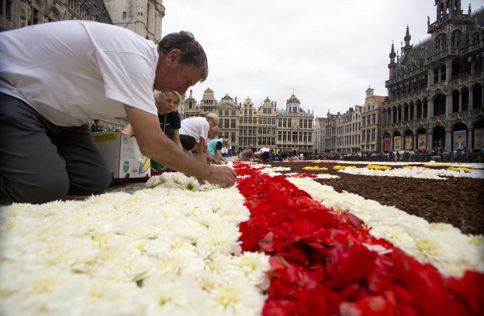 FOTOS | México protagoniza tradicional alfombra floral gigante de Bruselas