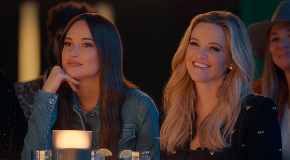 Kacey Musgraves and Reese Witherspoon in "My Kind of Country," now streaming on Apple TV+.