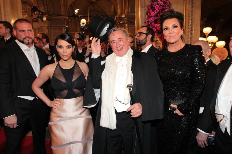 Kim Kardashian, Richard Lugner y la madre de Kim, Kris Jenner Baile de la Ópera de Viena de 2014