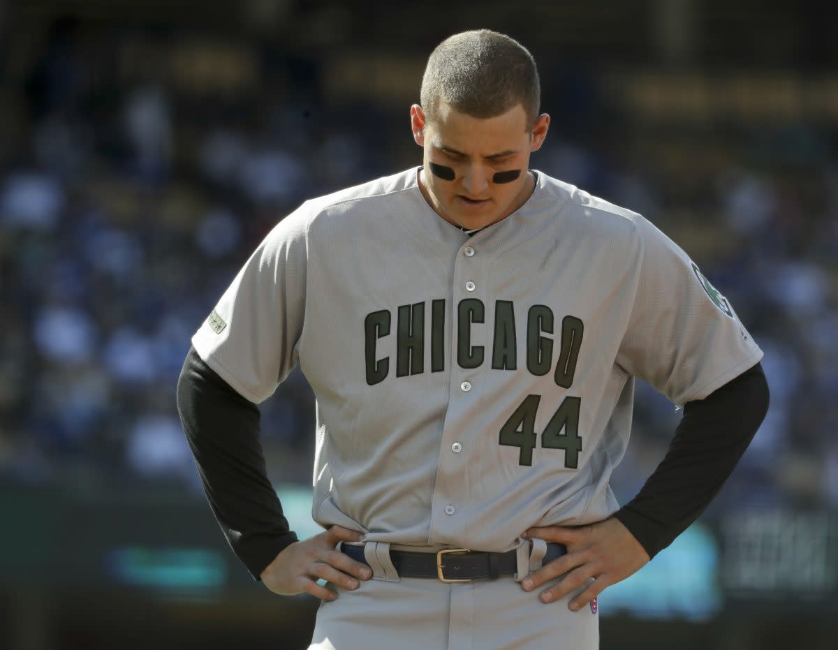 There's reason to think the Chicago Cubs' Anthony Rizzo will improve his average. (AP Photo/Chris Carlson)