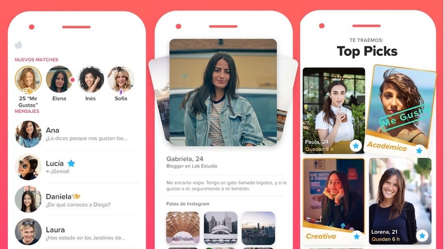 Tinder, una de las aplicaciones de citas más usadas.